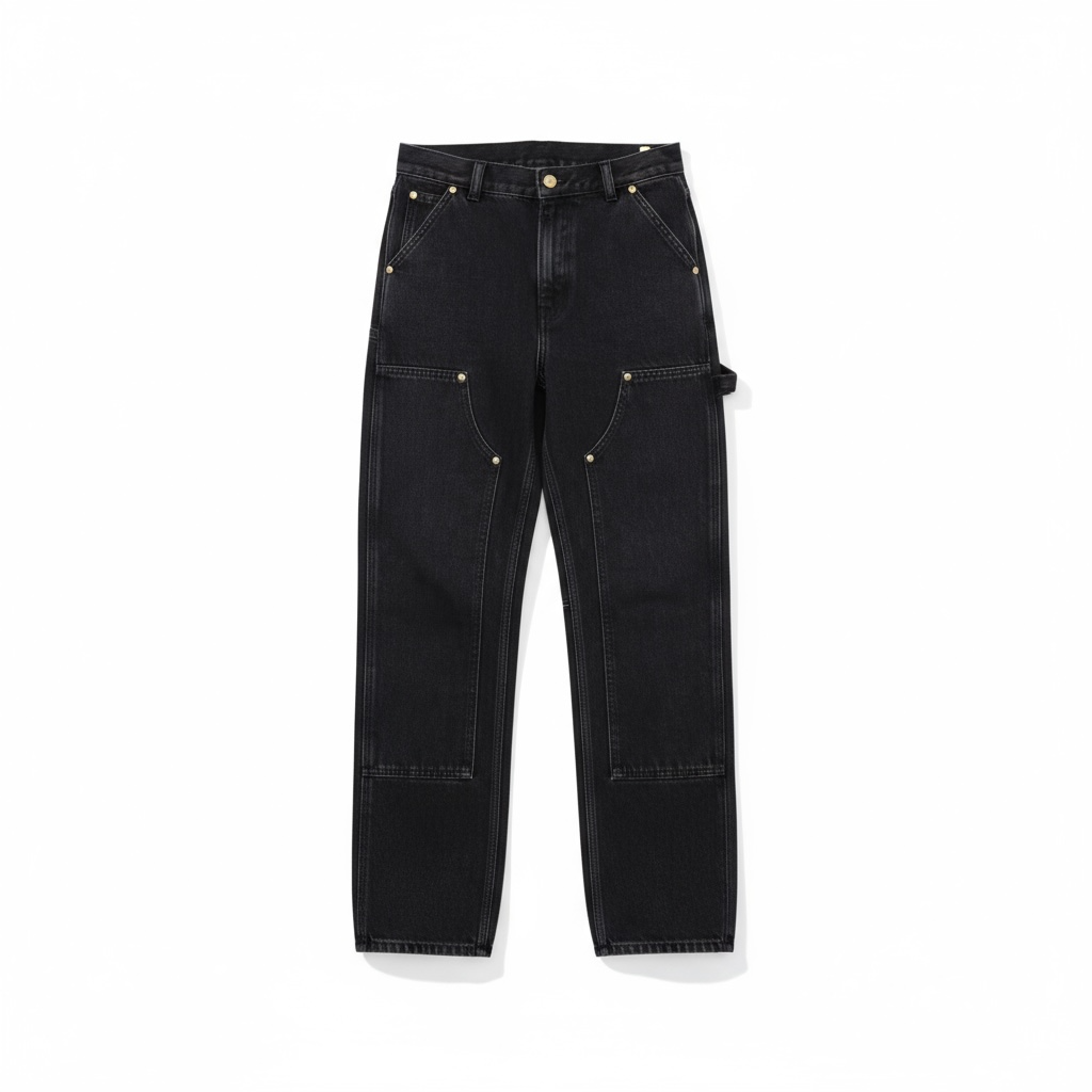 Long Pants Carpanter Doubel Knee Hitam