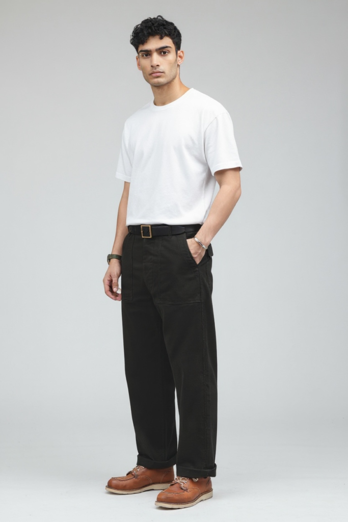 Long Fatigue Pants – Hitam
