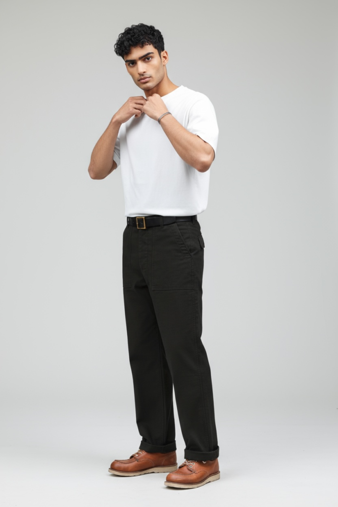 Long Fatigue Pants – Hitam