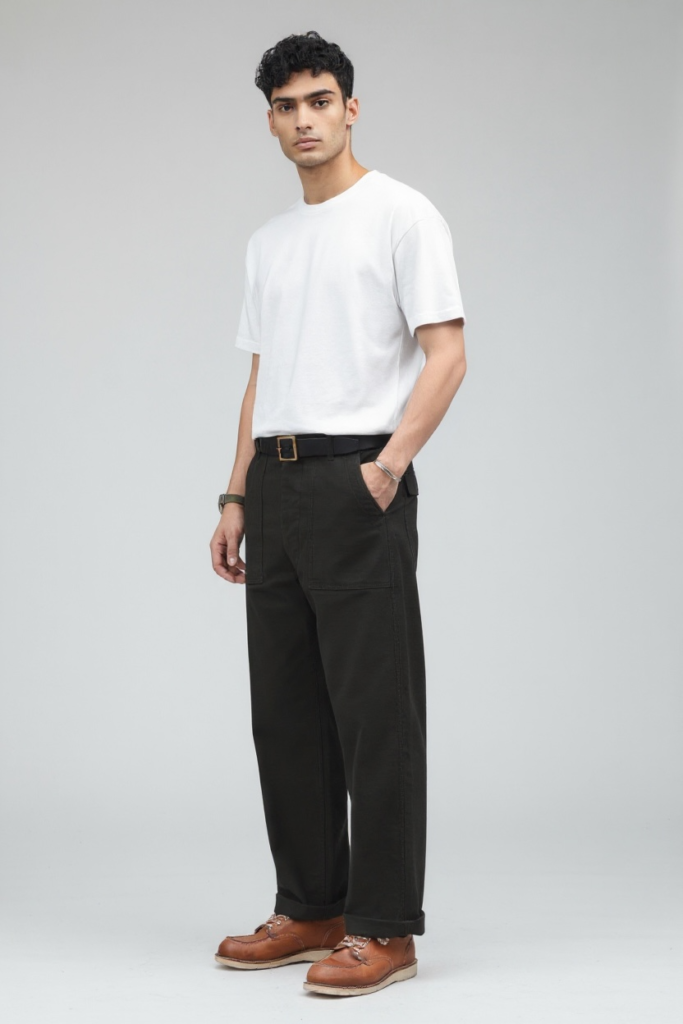 Long Fatigue Pants – Hitam