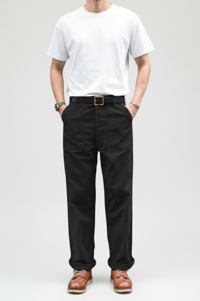 Long Fatigue Pants – Hitam