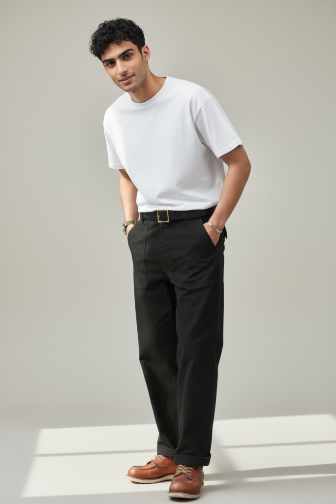 Long Fatigue Pants – Hitam