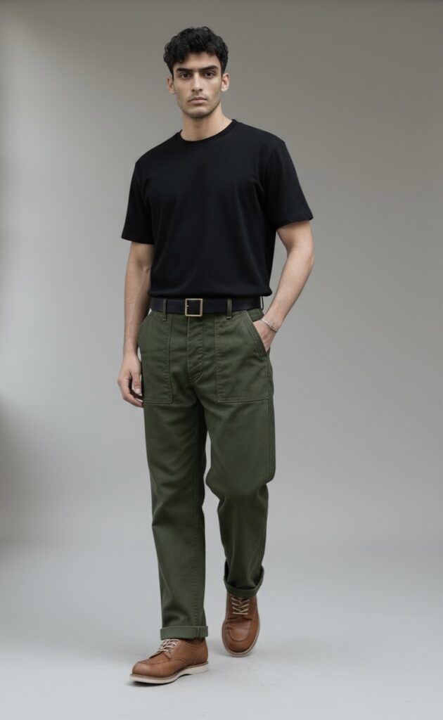 Long Fatigue Pants – Army
