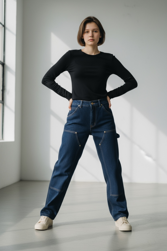 Long Pants Carpenter Double Knee Army