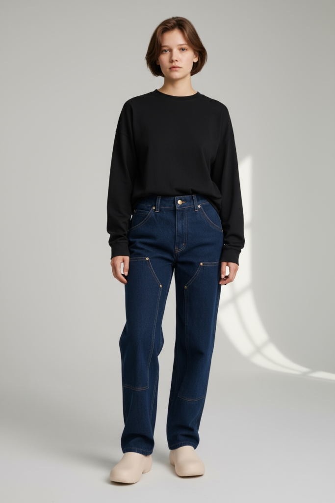 Long Pants Carpenter Double Knee Army