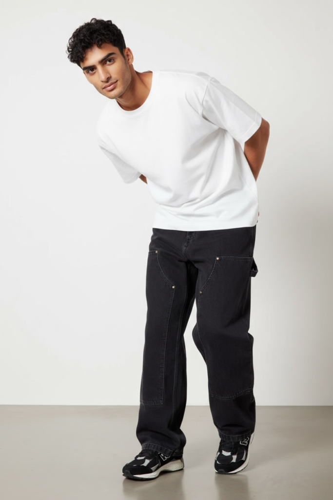 Long Pants Carpanter Doubel Knee Hitam
