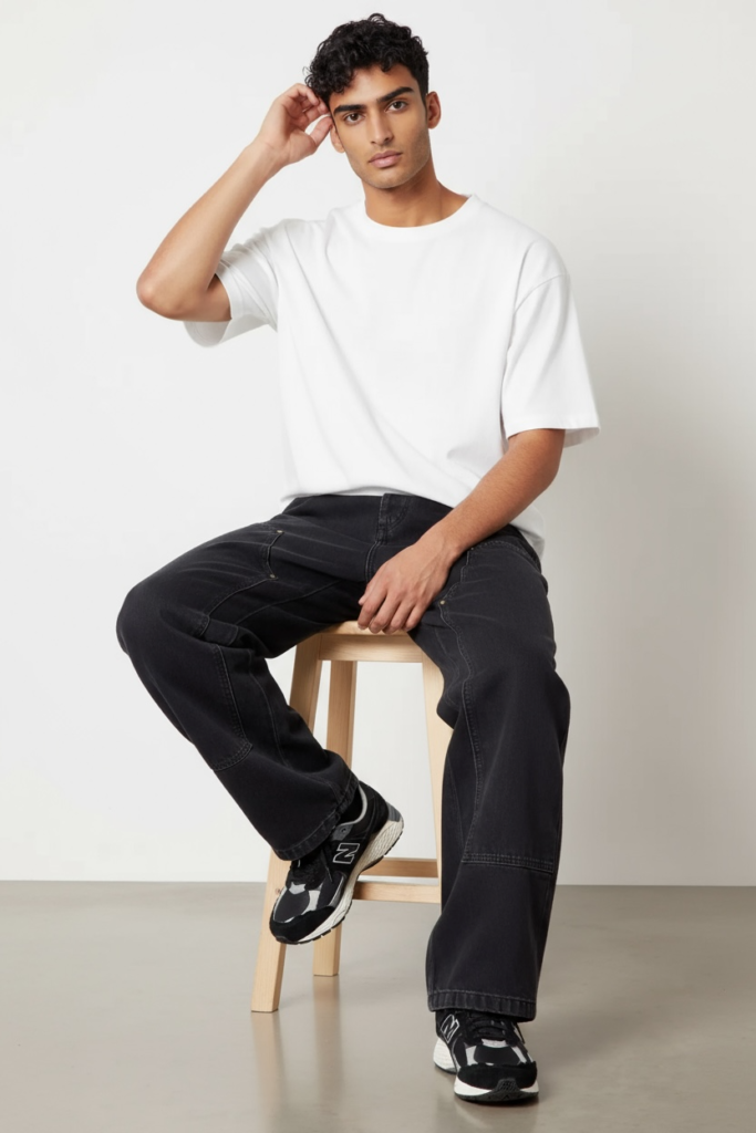 Long Pants Carpanter Doubel Knee Hitam