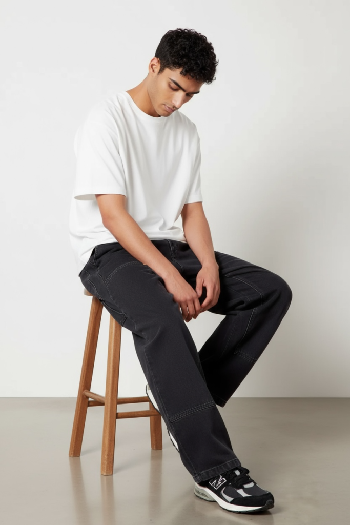 Long Pants Carpanter Doubel Knee Hitam